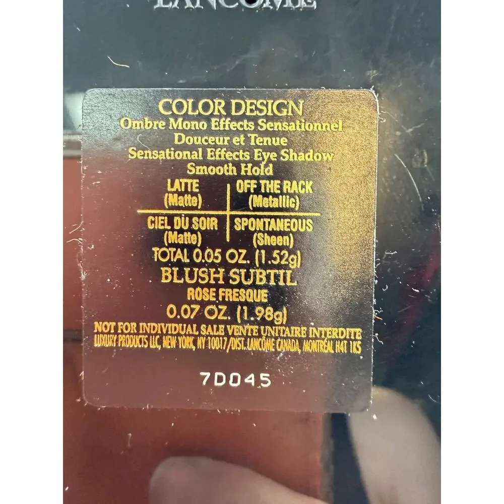 Lancome Color Design Eye Shadow Blush Palette